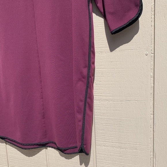 CYNTHIA ROWLEY 3/4 Sleeve Dress - Boysenberry with Black Trim - Picture 7 of 16